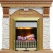 Каминокомплект Dimplex Dublin - Дуб / Сланец белый с очагом Danville Antique Brass FB2