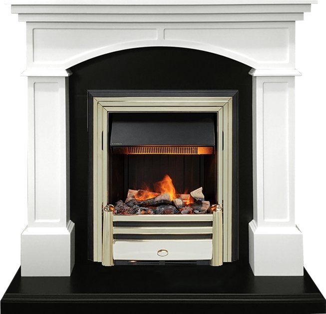 Каминокомплект Dimplex Langford - Белый с черным с очагом Cavendish