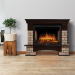 Портал Firelight Forte WOOD Classic каменный дуб коричневый, шпон темный дуб
