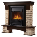 Портал Firelight Forte WOOD Classic каменный дуб коричневый, шпон темный дуб