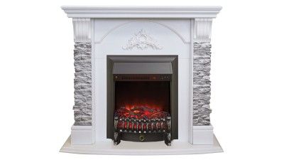 Камин электрический RealFlame Athena WT GR с Fobos Lux BL