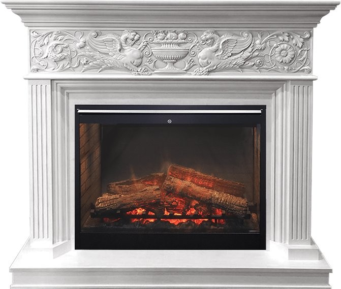 Каминокомплект Dimplex Palace - Белый с серебром с очагом Symphony 30'' DF3020-INT