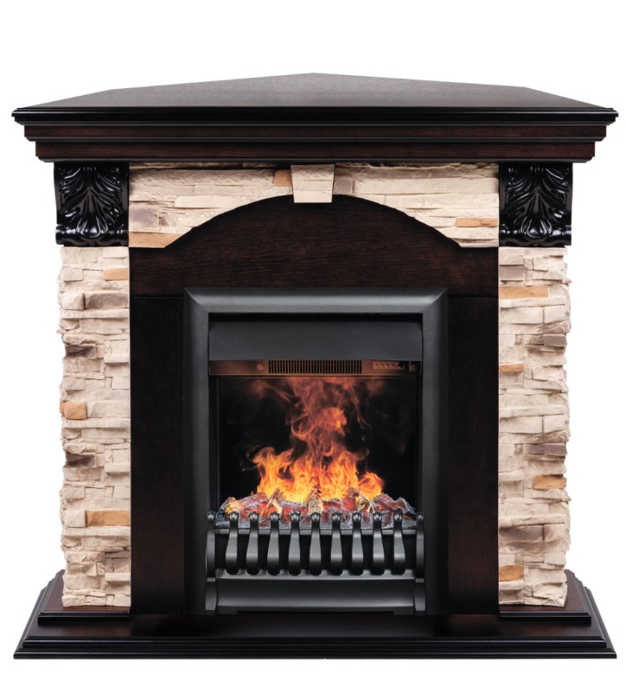 Камин электрический RealFlame Dublin ROCK Corner c очагом 3D Oregan