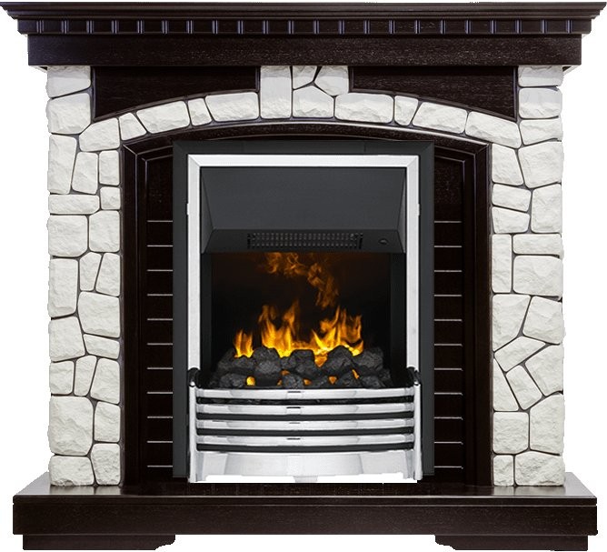Каминокомплект Dimplex Glasgow - Венге / Белый с очагом Flagstaff
