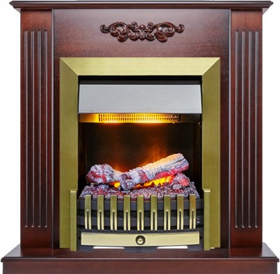 Каминокомплект Dimplex Lumsden - Махагон коричневый антик с очагом Danville Antique Brass FB2