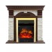Каминокомплект Royal Flame Dublin угловой - Темный дуб / Сланец белый с очагом Majestic FX Brass