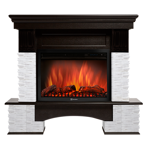 Портал Firelight Pietra Nuovo 30 сланец белый, шпон темный дуб