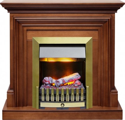 Каминокомплект Dimplex Bradford - Орех с очагом Danville Antique Brass FB2