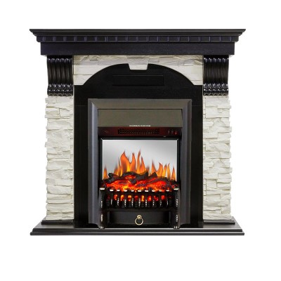 Каминокомплект Royal Flame Dublin - Венге / Сланец белый с очагом Fobos FX M Black