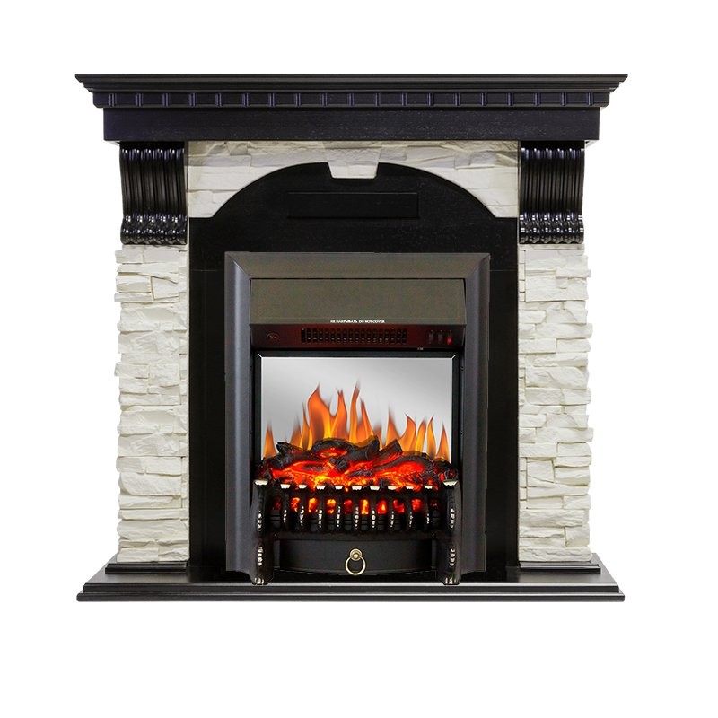Каминокомплект Royal Flame Dublin - Венге / Сланец белый с очагом Fobos FX M Black