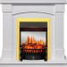Каминокомплект Royal Flame Boston - Белый (Высота 925см) с очагом Fobos FX M Brass