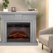 Каминокомплект Dimplex Coventry - Серый графит / Кирпич с очагом Cassette 400 LNH-INT PS (без дров)