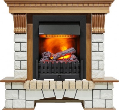 Каминокомплект Dimplex Pierre Luxe - Дуб / Белый с очагом Danville Black FB2