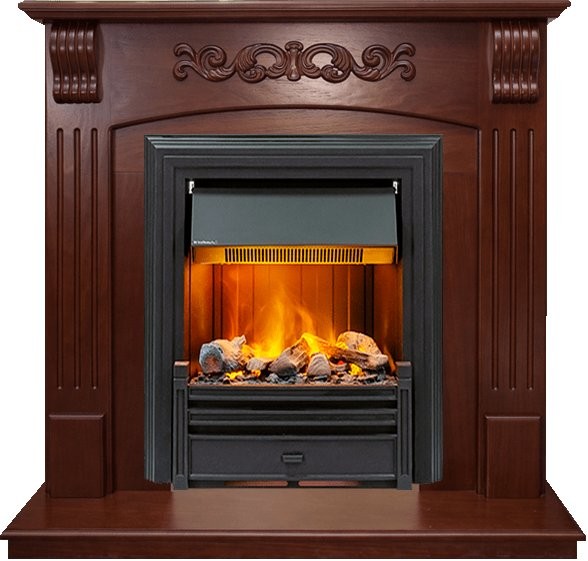 Каминокомплект Dimplex Sorrento угловой - Орех с очагом Brookline Black