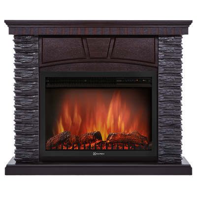 Портал Firelight Porto 30 U сланец чёрный, шпон венге