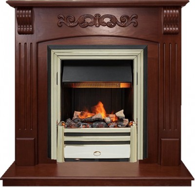 Каминокомплект Dimplex Sorrento угловой - Орех с очагом Cavendish