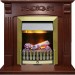 Каминокомплект Dimplex Sorrento угловой - Орех с очагом Danville Antique Brass FB2