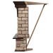 Портал Firelight Forte Wood 30 U камень коричневый, шпон темный дуб