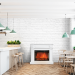 Каминокомплект Electrolux Piazza 25 белый с панорамным очагом EFP/P-2520LS