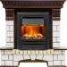 Каминокомплект Dimplex Pierre Luxe - Темный дуб / Белый с очагом Brookline Black