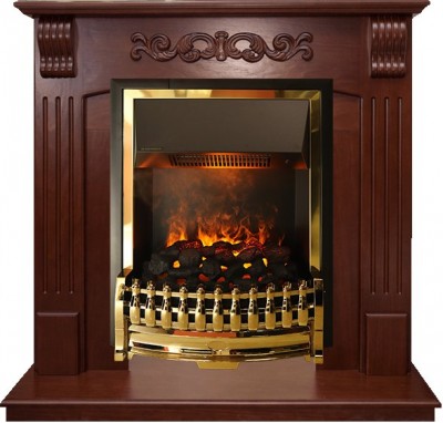 Каминокомплект Dimplex Sorrento угловой - Орех с очагом Atherton
