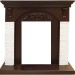 Каминокомплект Dimplex Bern Сланец мелкий белый / Темный дуб с очагом Danville Antique Brass FB2
