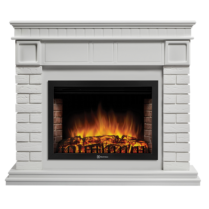 Портал Firelight Bricks 30 U кирпич белый / белая эмаль