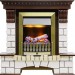 Каминокомплект Dimplex Pierre Luxe - Темный дуб / Белый с очагом Danville Antique Brass FB2