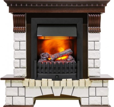 Каминокомплект Dimplex Pierre Luxe - Темный дуб / Белый с очагом Danville Black FB2