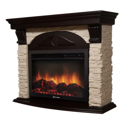 Electrolux Torre 30S камень слоновая кость, шпон венге с очагом EFP/P-3020LS