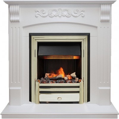 Каминокомплект Dimplex Sorrento угловой - Белый дуб с очагом Cavendish