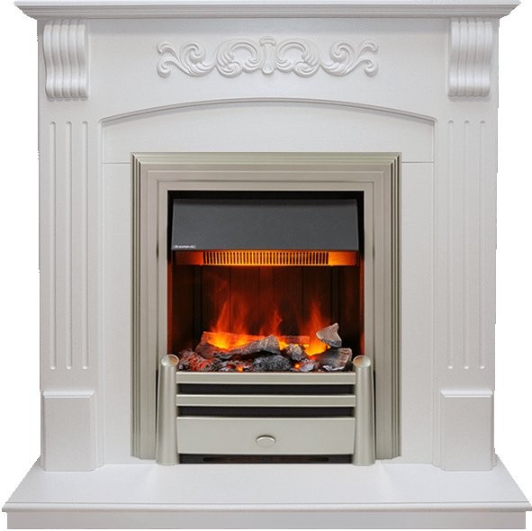 Каминокомплект Dimplex Sorrento угловой - Белый дуб с очагом Chesford
