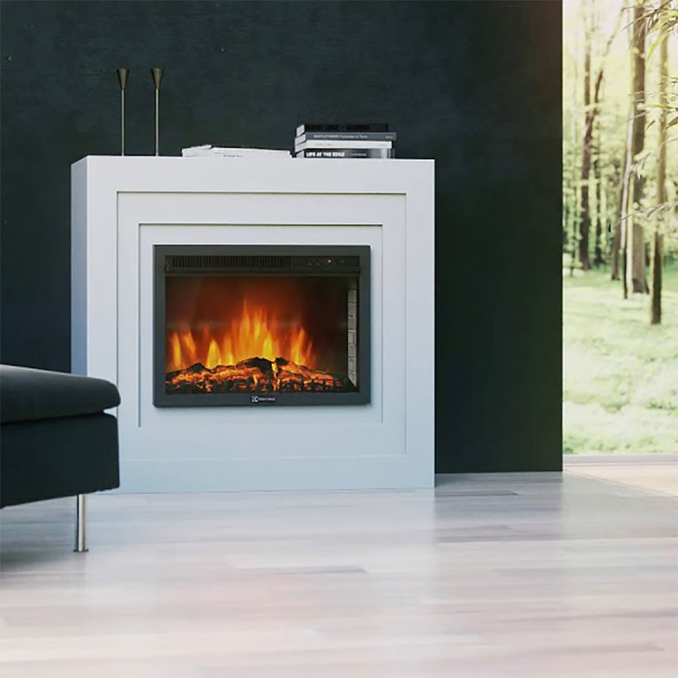 Электрокамин Electrolux Cubo 25 белый с панорамным очагом EFP/P-2720RLS