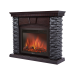 Портал Firelight Loft 30 камень черный, черная эмаль