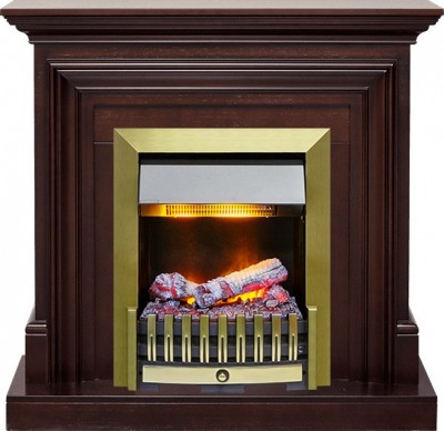 Каминокомплект Dimplex Bradford - Темный дуб с очагом Danville Antique Brass FB2