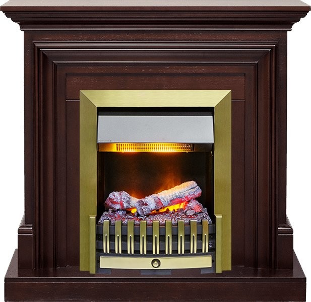 Каминокомплект Dimplex Bradford - Темный дуб с очагом Danville Antique Brass FB2