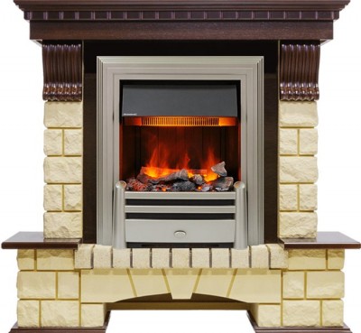 Каминокомплект Dimplex Pierre Luxe - Темный дуб / Шампань с очагом Chesford