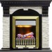 Каминокомплект Dimplex Dublin - Венге / Сланец белый с очагом Danville Antique Brass FB2