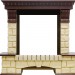 Каминокомплект Dimplex Pierre Luxe - Темный дуб / Шампань с очагом Danville Antique Brass FB2