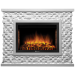Портал Firelight Quadro 25 песчаник античный белый/белая эмаль