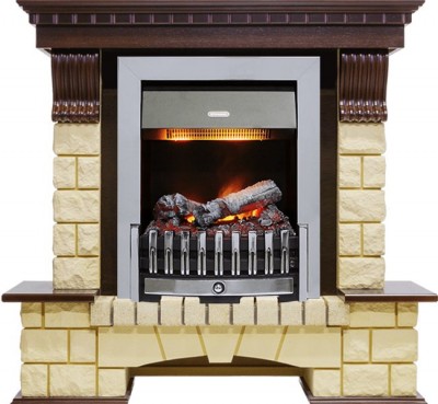 Каминокомплект Dimplex Pierre Luxe - Темный дуб / Шампань с очагом Danville Chrome FB2