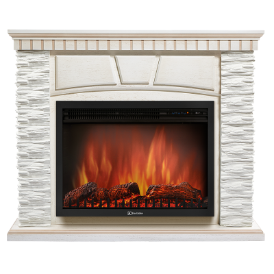 Портал Firelight Porto 25 U сланец белый / белёный дуб