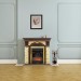 Портал угловой Royal Flame Dublin под классический очаг арочный сланец белый /темный дуб