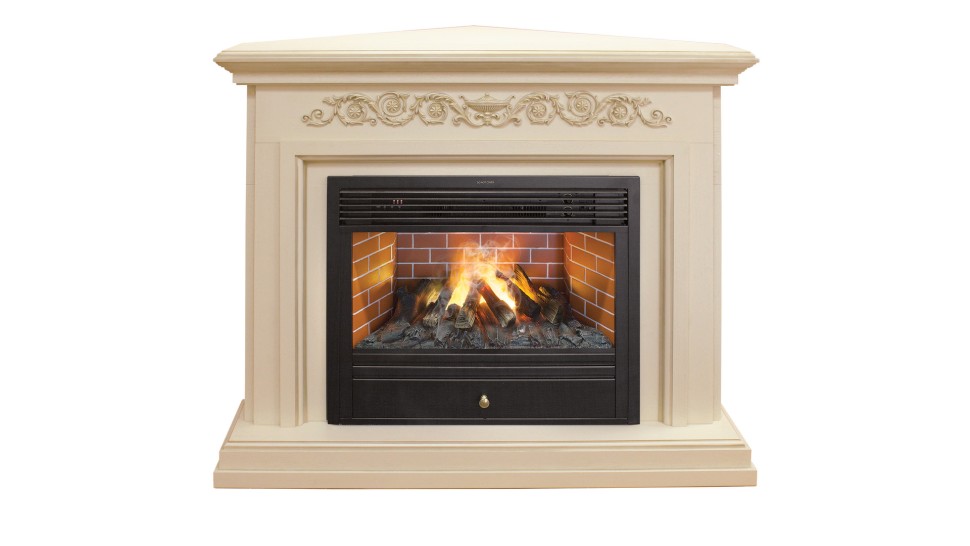 Камин электрический RealFlame Leticia Corner 26 WT с очагом Novara 26 3D