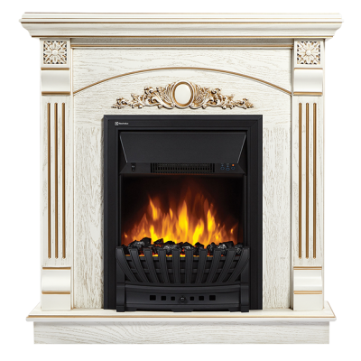 Портал Firelight Barocco Classic белый дуб с золотой патиной