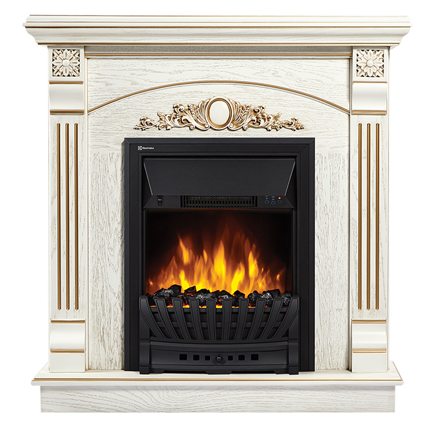 Портал Firelight Barocco Classic белый дуб с золотой патиной