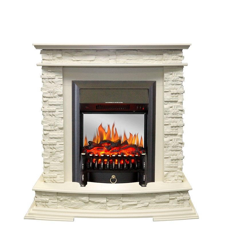 Каминокомплект Royal Flame Luzern - Слоновая кость с очагом Fobos FX M Black