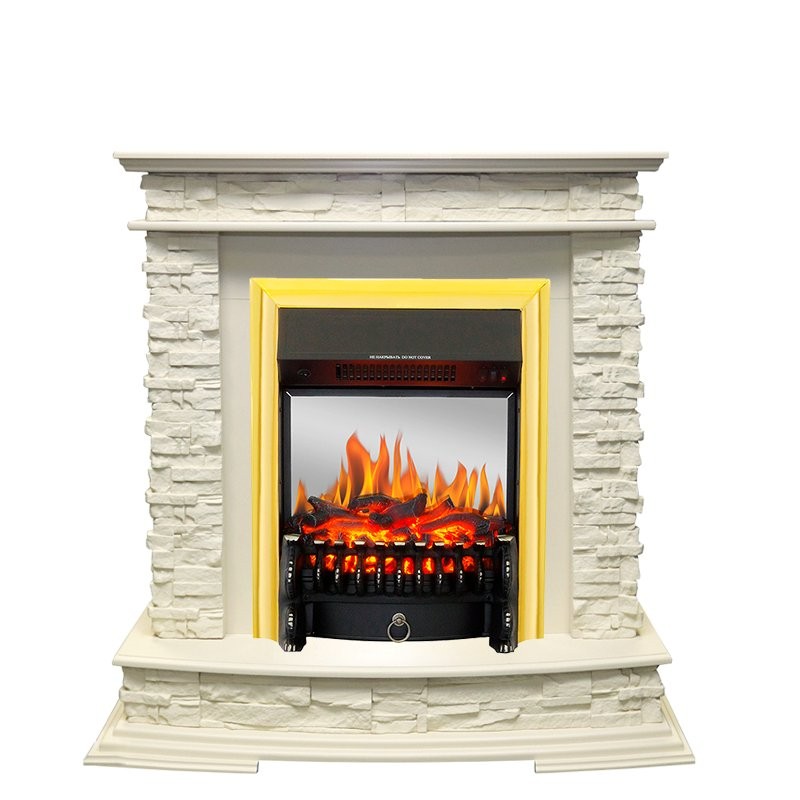 Каминокомплект Royal Flame Luzern - Слоновая кость с очагом Fobos FX M Brass