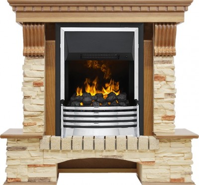 Каминокомплект Dimplex Pierre Luxe - Дуб / Сланец с очагом Flagstaff