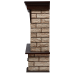 Портал Firelight Forte Wood 25 камень коричневый, шпон темный дуб